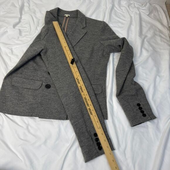 J.Crew Wool 10 Tall M L Benny Double Breasted Blazer Unstructured Gray Unlined - Picture 15 of 16